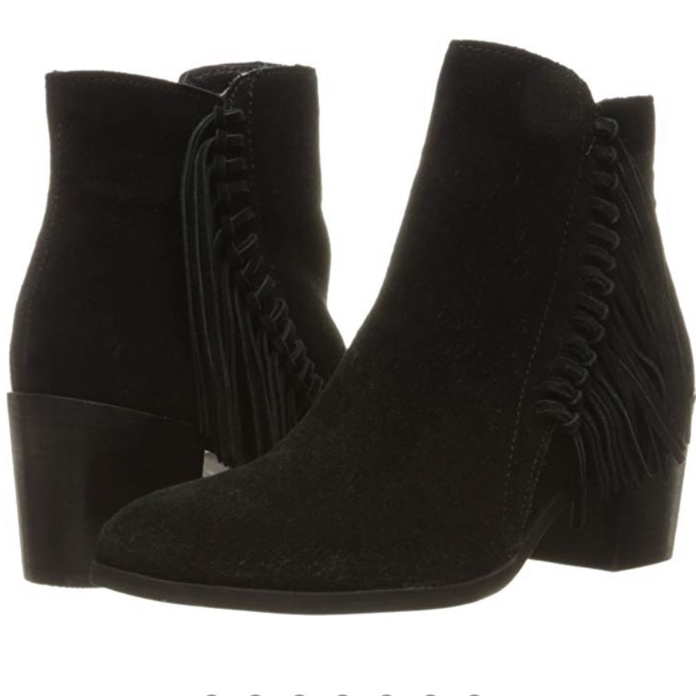 Kenneth Cole Black Fringe bootie